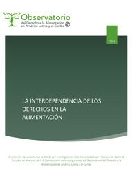 La interdependencia de los derechos en la alimentación