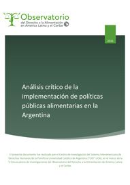 Análisis crítico de la implementación de políticas públicas alimentarias en Argentina