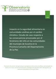 Impacto en la seguridad alimentaria en comunidades andinas por el cambio climático