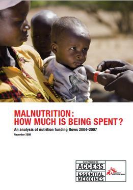 Malnutrition: how Much is being spent? An analysis of nutrition funding flows 2004-2007.