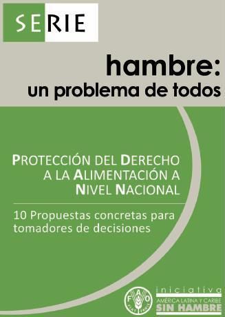 Serie: Hambre, un problema de todos. Protección del derecho a la alimentación a nivel nacional.