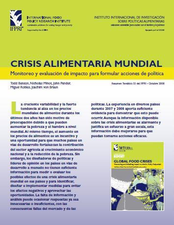 Crisis Alimentaria Mundial: Monitoreo y evaluación de impacto para formular acciones de política