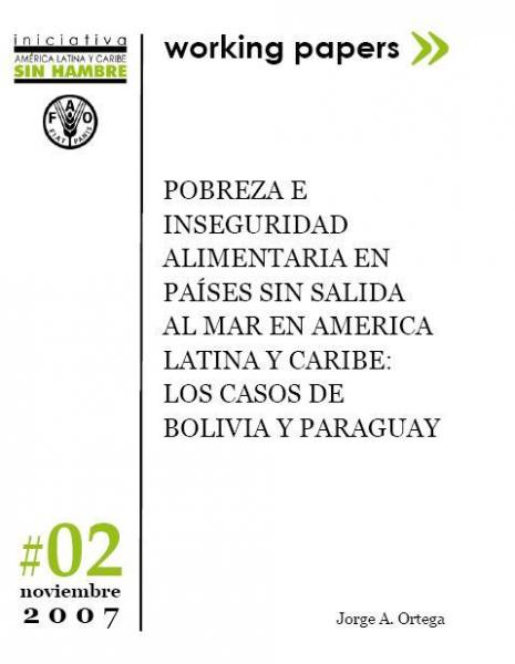 Pobreza e Inseguridad Alimentaria en países sin salida al mar en America Latina y Caribe: los casos de Bolivia y Paraguay