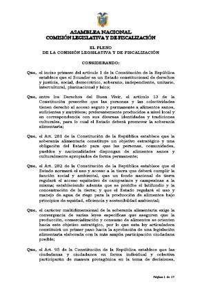 Ley Orgánica del Régimen de la Soberanía Alimentaria