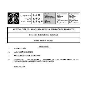 Metodología de la FAO para medir la privación de alimentos