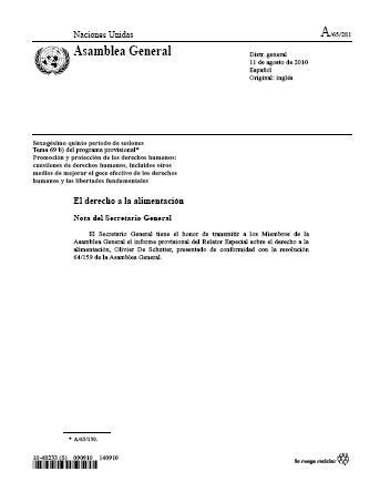 Acceso a la tierra y derecho a la alimentación