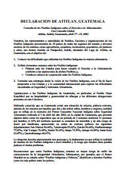 Declaración de Atitlan, Guatemala.