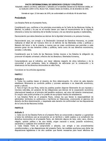 Pacto Internacional de Derechos Económicos, Sociales y Culturales