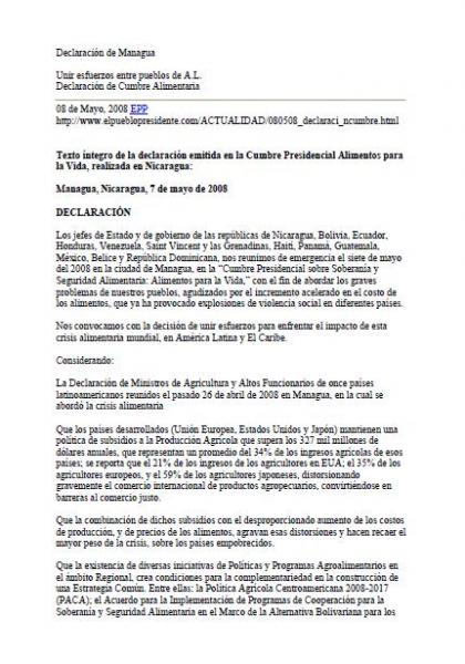 Declaración de Managua