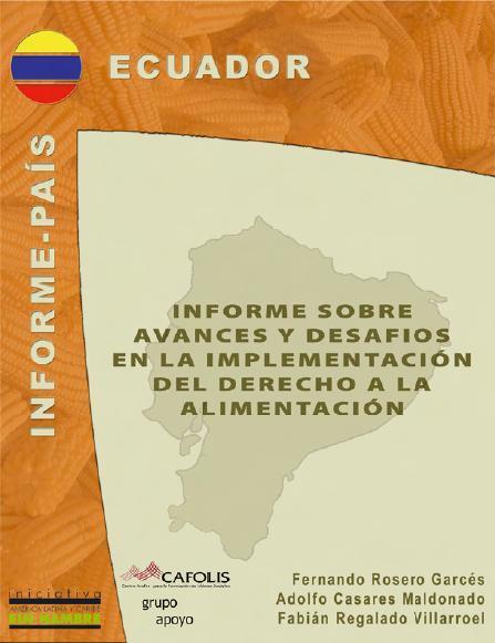 Informe sobre los avances y desafíos en la implementación del Derecho a la Alimentación en Ecuador
