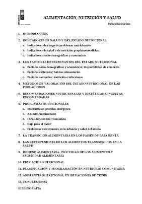 Alimentación, Nutrición y Salud