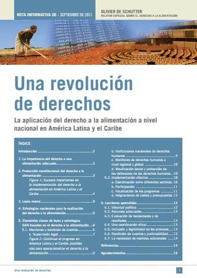 Una revolución de derechos. La aplicación del derecho a la alimentación a nivel nacional en América Latina y el Caribe.