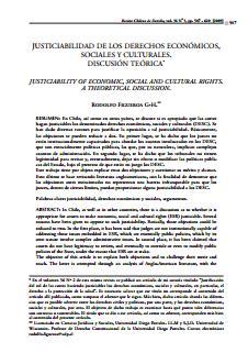 Justiciabilidad de los DESC. Discusión Teórica