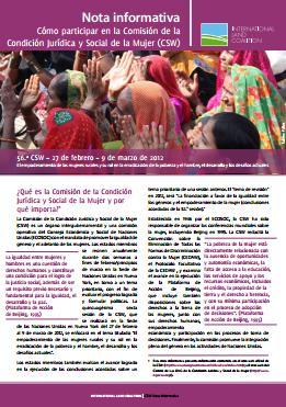 Cómo participar en la Comisión de la Condición Jurídica y Social de la Mujer (CSW). Nota informativa.
