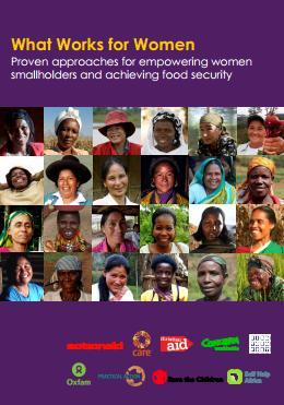 What Works for Women. Proven approaches for empowering women smallholders and achieving food security