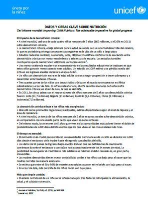 Datos y cifras clave sobre nutrición