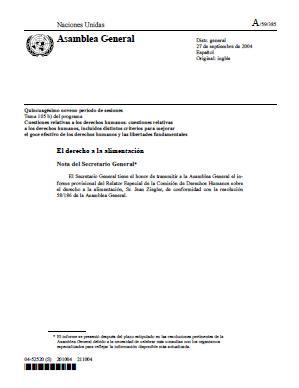 El derecho a la alimentación