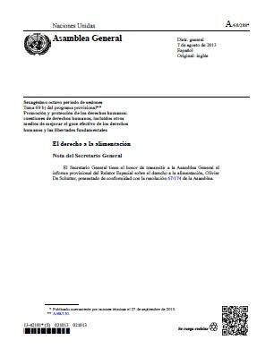 El derecho a la alimentación