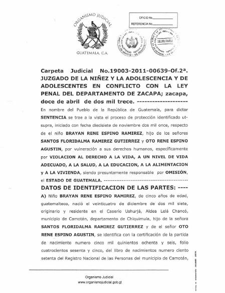 Brayan Espino Vs. Estado de Guatemala